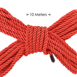 Ouch! by shots Polyester Bondage Touw - 10 m - Rood (8714273059468)