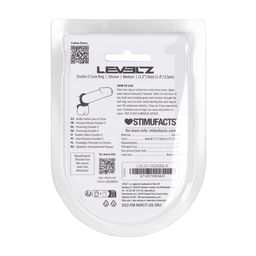 Levelz by shots Double O Silicone Cockring - M - Zwart (8714273063403)