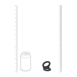 Levelz by shots Double O Silicone Cockring - M - Zwart (8714273063403)