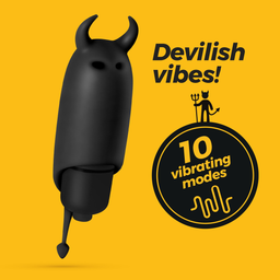 Crushious O-Pet Devil - Vibrerende Bullet - Zwart (7403254159730)