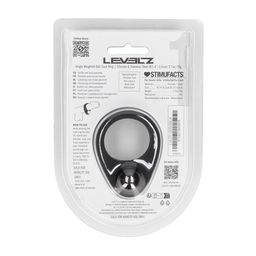 Levelz by shots Vloeibare Siliconen Enkele Gewogen Bal Cockring - Zwart (8714273063878)