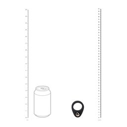 Levelz by shots Vloeibare Siliconen Enkele Gewogen Bal Cockring - Zwart (8714273063878)