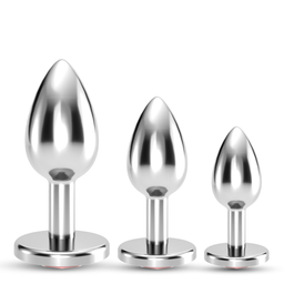 Crushious Bijou - Anal Train Trio - 3 Jewel Plugs - Rood (7403254150805)