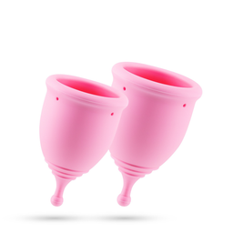 Crushious Minerva - Menstruatiecups met Zak en Speelgoedreiniger - S en L - Roze (7403254157415)