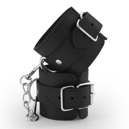 Crushious Bondage Love - Leren Handboeien - Zwart (799632355038)