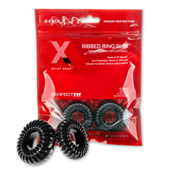 Perfectfitbrand PF Blend Premium Stretch Ribbed Ring - Cockring Set (851127008840)