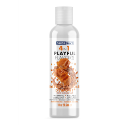 Swiss navy 4 in 1 Playful Flavors - Lubricant with Salted Caramel Delight Flavor - 1 fl oz / 29,5 ml (699439006266)