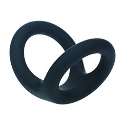 Levelz by shots Double O Siliconen Cockring - L - Zwart (8714273063427)