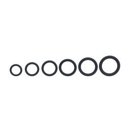 Levelz by shots Classic Silicone Cockring Set van 6 - Zwart (8714273061935)