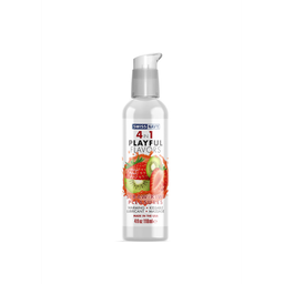 Swiss navy 4 in 1 Playful Flavors - Lubricant with Straw-Kiwi Pleasures Flavor - 4 fl oz / 118 ml (699439005580)