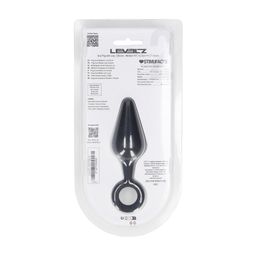 Levelz by shots Siliconen Anale Plug met Lus - M - Zwart (8714273064868)