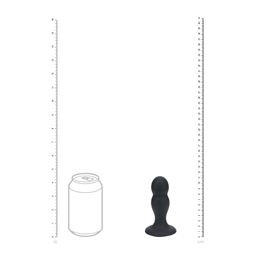 Levelz by shots Dubbele Rammelaar Vloeibare Siliconen Anale Plug - M - Zwart (8714273065148)