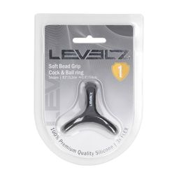Levelz by shots Zachte Kraal Grip Siliconen Penis- en Ballenring - Zwart (8714273063526)