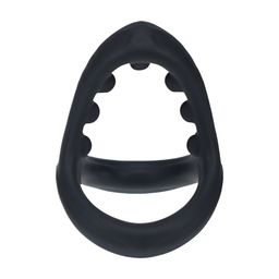 Levelz by shots Zachte Kraal Grip Siliconen Penis- en Ballenring - Zwart (8714273063526)