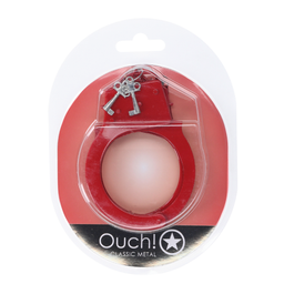 Ouch! by shots Classic metalen handboeien - Rood (8714273058294)