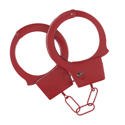 Ouch! by shots Classic metalen handboeien - Rood (8714273058294)