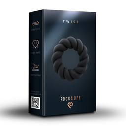 Rocks-off Twist - Non-Vibrating Cockring - Zwart (811041015508)
