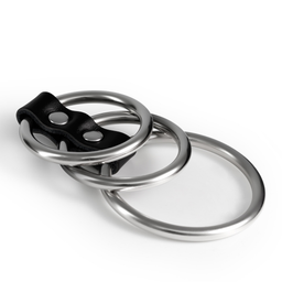 Crushious Saruman - Metalen Cockring Set - Zilver (7403254158849)