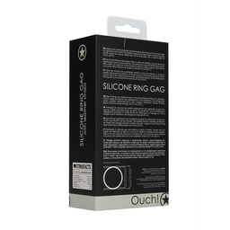 Ouch! by shots Siliconen Ring Gag met Leren Straps (8714273492425)