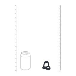 Levelz by shots Tri O Ergo Siliconen Cockring - Zwart (8714273063540)