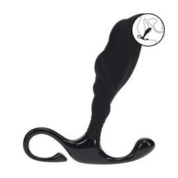 Levelz by shots Geribbelde Hard Loop Silicone Prostaat Massager - L - Zwart (8714273066602)