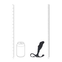 Levelz by shots Geribbelde Hard Loop Silicone Prostaat Massager - L - Zwart (8714273066602)