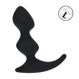 Levelz by shots Volledige Dubbele Golf Siliconen Prostaat Massager - Zwart (8714273066398)