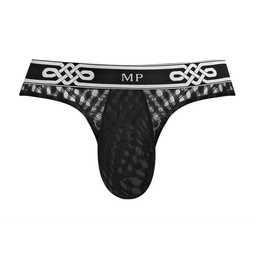 Male power Lo Rise Thong - S/M - Zwart (845830071482)