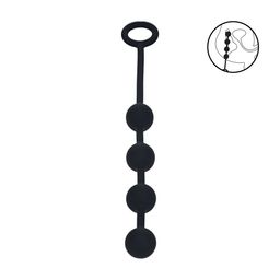 Levelz by shots Ronde Siliconen Anale Ballen - S - 20mm - Zwart (8714273066817)