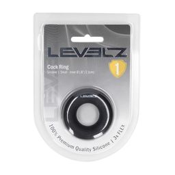 Levelz by shots Vloeibare Silicoenen Cockring - S - Zwart (8714273061836)