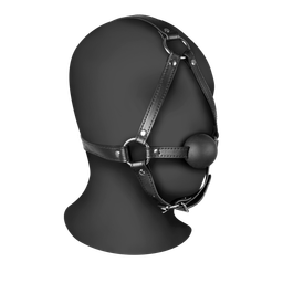 Ouch! by shots Hoofdharnas met Solid Ball Gag - Zwart (8714273050922)