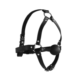Ouch! by shots Hoofdharnas met Solid Ball Gag - Zwart (8714273050922)