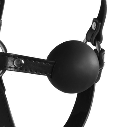 Ouch! by shots Hoofdharnas met Solid Ball Gag - Zwart (8714273050922)