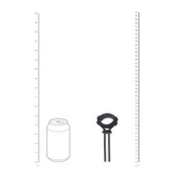 Levelz by shots Afneembare Brede Verstelbare Siliconen Lasso Cockring - 5mm - Zwart (8714273063991)