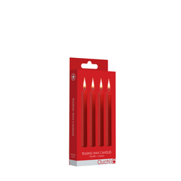 Ouch! by shots Plagerige Wax Kaarsen - 4 Stuks - Rood (8714273544971)