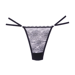 Allure Kant en Mesh String - Één maat - Zwart (883045921017)