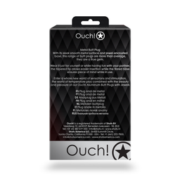 Ouch! by shots Hartje Gem Buttplug - Groot - Zilver/Rubellite Roze (8714273533678)