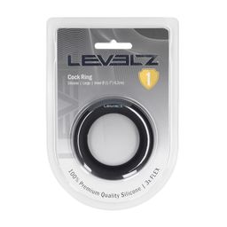 Levelz by shots Vloeibare Silicoenen Cockring - L - Zwart (8714273061874)