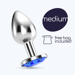Crushious Bijou - Anale Sieraad Plug - Medium - Blauw (799632355298)