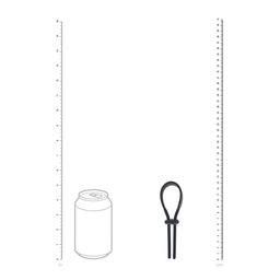 Levelz by shots Brede Verstelbare Siliconen Lasso Cockring - 5mm - Zwart (8714273063977)