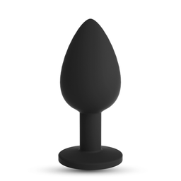 Crushious Camileo - Anale Plug met Vier Verwisselbare Edelstenen - Groot - Zwart (7403254158580)