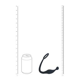 Levelz by shots Siliconen Cockring met Prostaatstimulator - S - Zwart (8714273064448)