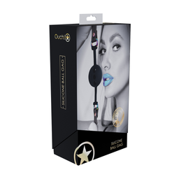 Ouch! by shots Venice Collectie - Siliconen Ball Gag - Zwart (8714273055910)