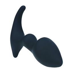 Levelz by shots Dubbele Ripple Siliconen Prostaat Massager - Zwart (8714273066305)