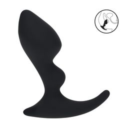 Levelz by shots Dubbele Ripple Siliconen Prostaat Massager - Zwart (8714273066305)