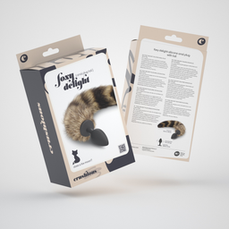Crushious Foxy Delight - Siliconen Anale Plug met Staart - Zwart/Bruin (799632354710)