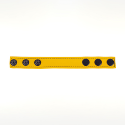 Red leather Cocky - Verstelbare Leren Cockring - Geel (3662811297146)