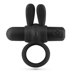 Crushious Wonka - Cockring met Oplaadbare Vibrerende Bullet - Zwart (7403254158955)