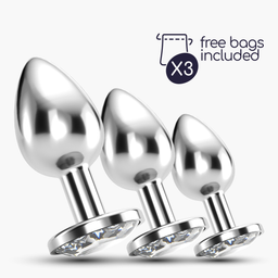 Crushious Bijou - Anal Train Trio - 3 Jewel Plugs - Doorzichtig (799632355496)