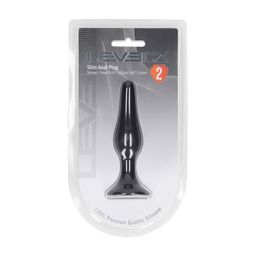 Levelz by shots Slim Silicone Anale Plug - S - Zwart (8714273065728)